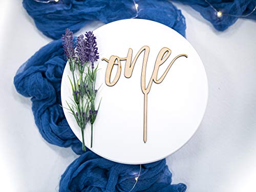 Ls Designs 1St Birthday Cake Topper - 5 1/2 In X 7 In - One Cake Topper Rustic Wood Number One Birthday Topper #TOP1