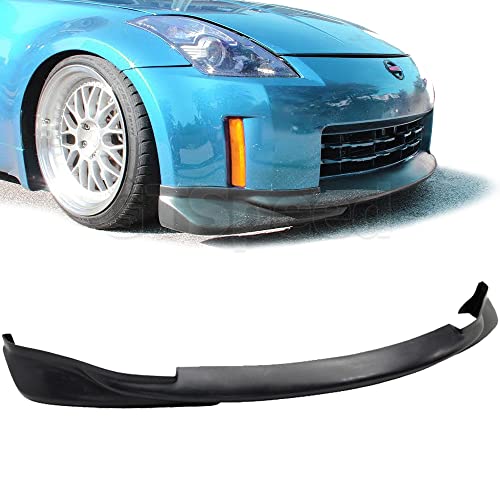 GT-Speed Compatible with/Replacement for Front Bumper Lip, KS Style PU Front Lip Spoiler Black, Fits 2006 2007 2008 2009 Nissan 350Z Fairlady Z Z33