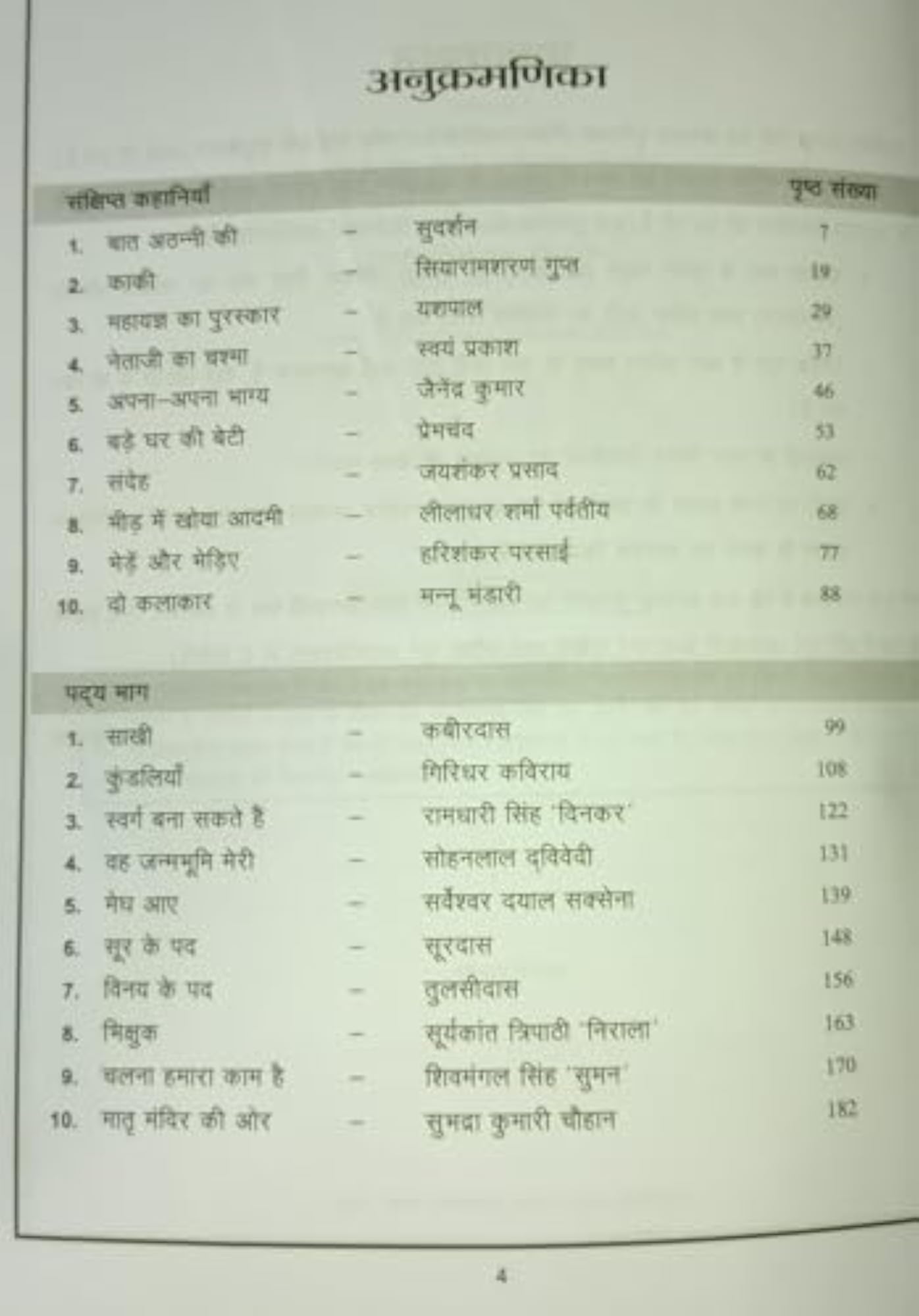 ICSE Sahitya Sagar Abhyaas Pustika, Class 9 & 10