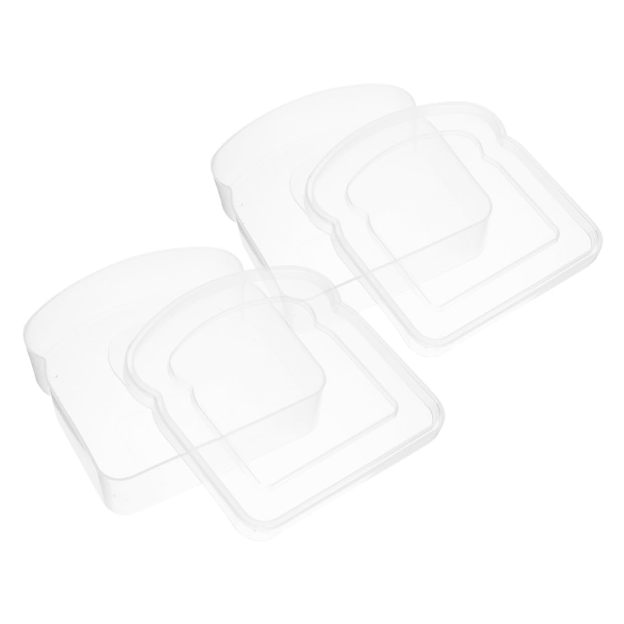 PRETYZOOM 8 Pz Scatola Per Toast Contenitore Contenitori Trasparenti Scatole Per Panetteria Contenitori Per Alimenti Piccoli Con Coperchi Sandwich Per Adulti Pp