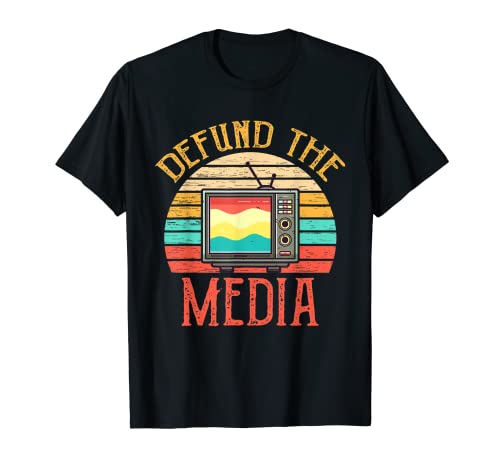 Retro Vintage Defund The Media Election 2020 USA Patriotismo Camiseta