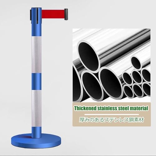 Potelets de barrière à sangle rétractable 3m assemblage rapide pour foule - 5