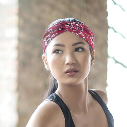 Diadema deportiva antideslizante con tela transpirable para entrenamiento fitness de mujer 4