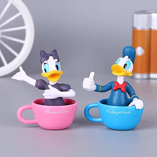 Image of AUGEN Cartoon 6 Set Micky-Mouse Club House Action Figure Keychain Limited Edition for Car, Decoration, Cake, Office Desk & Study Table (Pack of 6 Pieces)
