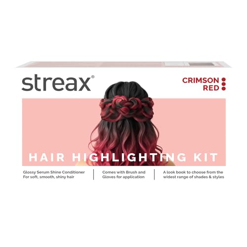 Image of Streax Hair Colour Highlight Kit | Crimson Red - Pack of 1 | Enriched With Walnut & Argan Oil | For Women | Rich, Vibrant, Easy to Use, DIY Application