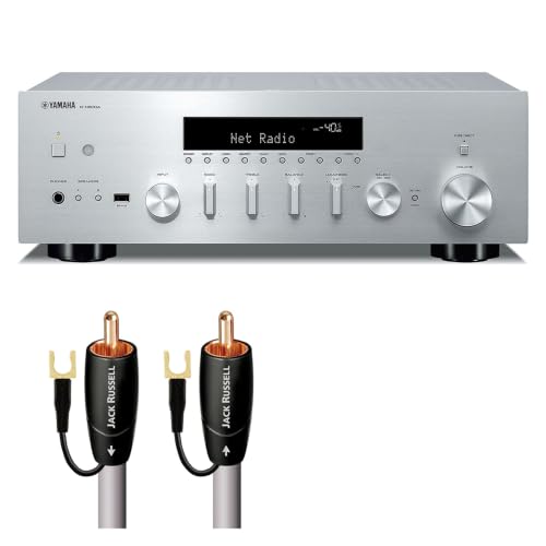 Image of Yamaha R-N600A Network Receiver Bundle w/AudioQuest Jack Russell (Silver)