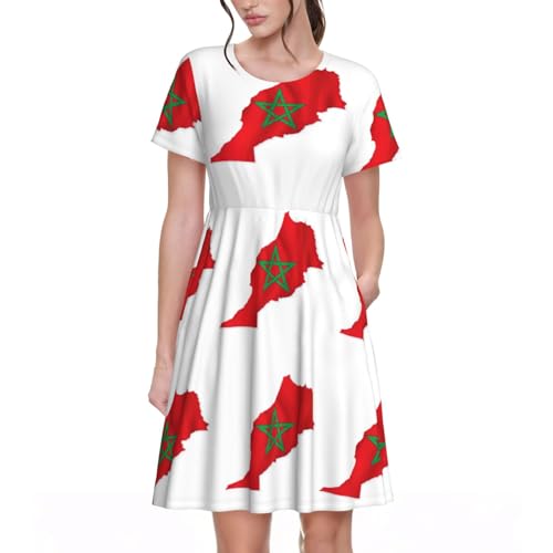 Robe d'été Maroc coupe fluide contre la chaleur pour femme active