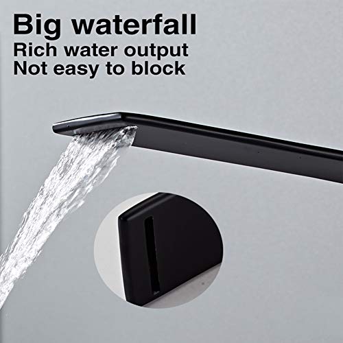 Mitigeur cascade pour salle de bain avec commande unique d'eau chaude et froide