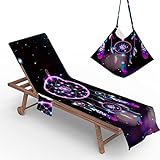 Morbuy Funda para Toallas para Tumbonas de Playa, para Tomar el Sol Piscina Jardín Patio (Cielo Estrellado)