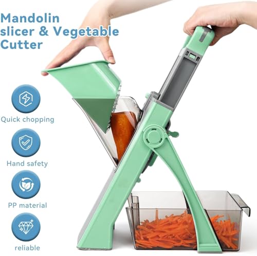 Cortadora Mandolina Ajustable Segura para Cocina miniatura 3