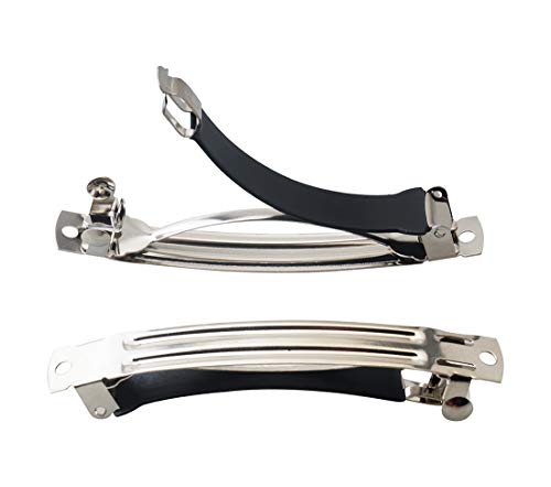 Barrette à cheveux 80 mm argent tout-en-un pour projet bricolage
