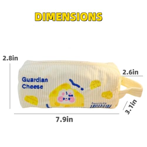 Image of Cute Pencase PenPouch Cosmetics Storage Bag Large Capacity Kawaii Cartoon Flower Bunny Aesthetic Estuche para Lapices (Cheese Bunny)