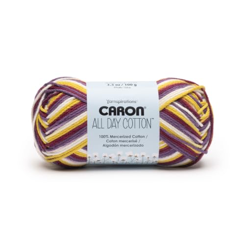 Image of Caron All Day Cotton Prints Yarn for Crocheting, Autumn Forest, 3-Pack