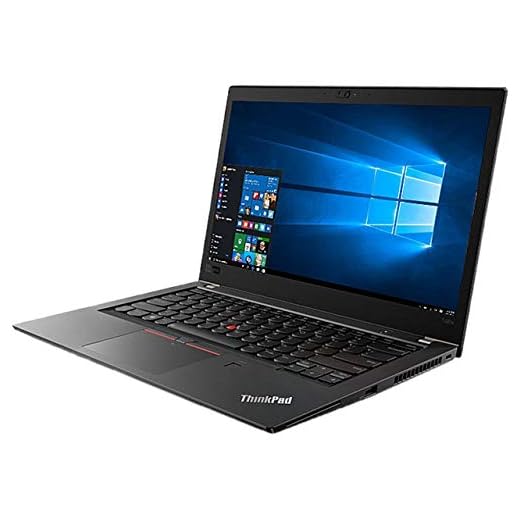 Lenovo ThinkPad T480s Laptop, 14 IPS FHD (1920x1080) Matte Display, Intel Core i7-8650U 4.20 GHz, 24GB RAM, 512GB SSD, Fingerprint Reader, Supported Windows 10 Pro, Black Color, Renewed