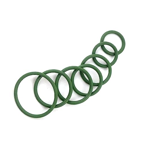 ゴム製シーリングワッシャー 20個 グリーン Fkm Oリング シールガスケット 厚さ3.5mm 外径 12-22mm Fkm シーリングワッシャー、15x8x3.5mm (カラー: ODxIDxCS、サイズ: 12x5x3.5mm)