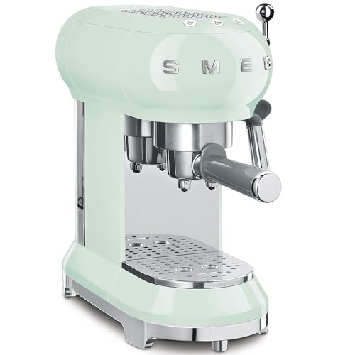 Smeg ECF01PGEU - Machine à café espresso - 1350W - Vert Pastel