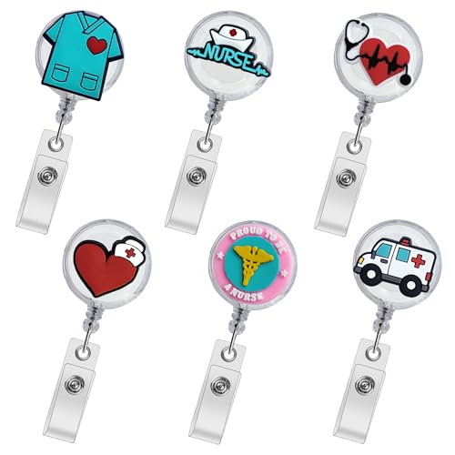 Nurse Badge Reel - Cute Retractable ID Holder for...