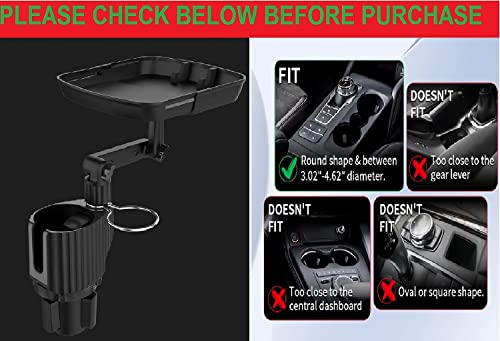 Desk York Car Seat Cup Holder Snack Tray Auto Cup Holder Expander, Suv, Rv, Semi-Truck, And Van - Detachable 360° Rotatable Swivel Tray – Car Organizer For Long Road Trip Accessories - X-Large #TOP5