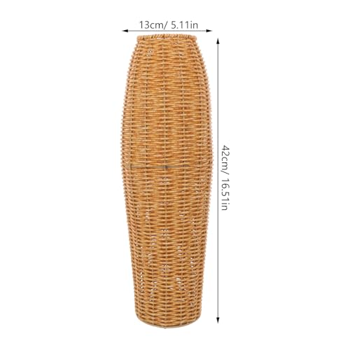 Vase en plastique marron pour fleurs séchées de table - 7