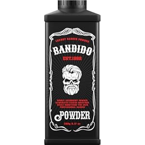 Bandido Luxury Barber Powder | Hidratante y Suavizante | Anti-Irritación | Polvo Corporal Profesional 260gr