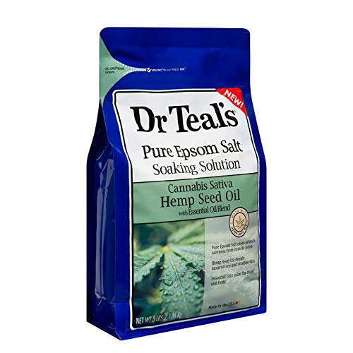 Dr Teal's Epsom Salt Bath Combo Pack (6 Lbs Total), Relax & Relief With Eucalyptus & Spearmint, And Hemp Seed Oil #TOP3