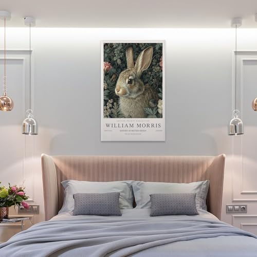 ウィリアム・モリス 絵画 ポスター 北欧 (20) クール 壁アート キャンバス パネル オフィス装飾 ぶら下がる 版画 ギフト12x18inch(30x45cm) [3]