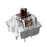 Keychron Super Switch - 110PCS Brown Tactile Mechanical Keyboard Switches, Factory Pre-Lubed, 55gf Actuation, Single-Stage Spring, 5-Pin Hot-Swappable, SMD LED Compatible for Midway Office & Gaming