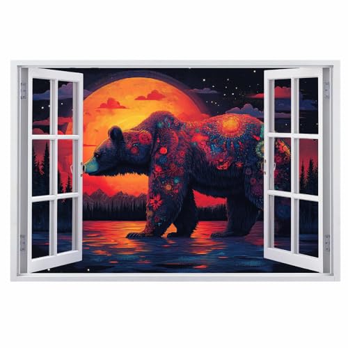 3D Wall Stickers Smashed Bear Moon Wall Tattoo Art Removable Poster Geometry Night Wall Murals Decorations for Home Living Room Babys Bedroom Showcase Nursery Wall Decor 45x67cm 3D Wall Stickers Smashed Bear Moon Wall Tattoo Art Removable Poster Geometry Night Wall Murals Decorations for Home Living Room Babys Bedroom Showcase Nursery Wall Decor 45x67cm
