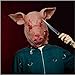 FantasyGears Scary Halloween Latex Pig Mask - Bloody Butcher Costume Cosplay Props - Creepy Animal Head for Adults