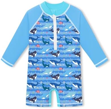 BesserBay Baby UV Protection Snaps Bottom Zipper One Piece Rash G...