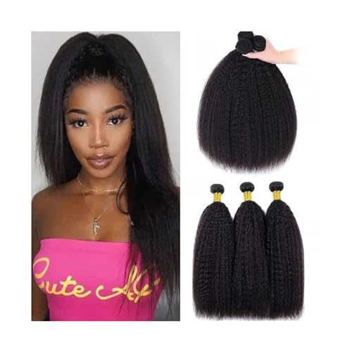 Extensions de cheveux humains Yaki de qualité Remy indienne pour un volume lisse et soyeux