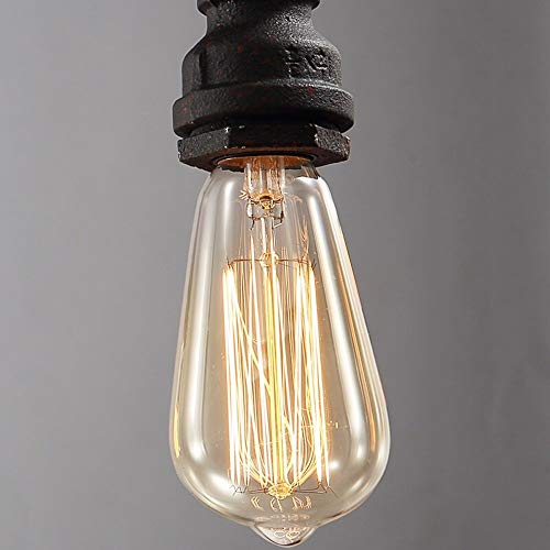 OZZKI Pendant Lamp American Retro Edison E27 Hanging Lamp, 5-Heads Industrial Vintage Steampunk Wrought Iron Pendant Lights, Water Pipe Kitchen Restaurant Chandelier Flush Mount Fixture steampunk buy now online OZZKI Pendant Lamp American Retro Edison E27 Hanging Lamp, 5-Heads Industrial Vintage Steampunk Wrought Iron Pendant Lights, Water Pipe Kitchen Restaurant Chandelier Flush Mount Fixture steampunk buy now online