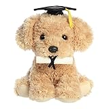 Aurora® Commemorative Graduation Pup Stuffed Animal - Celebratory Keepsakes - Endearing Comfort - Brown 8.5 Inches