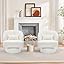 Amenitlif Swivel Barrel Chair Teddy Bear Velvet