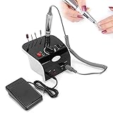 【Trapano per unghie 35000 giri/min a basse vibrazioni a bassa rumorosità a bassa temperatura】==manipolo Fresa per Unghie è progettato per basse vibrazioni a basso rumore con coppia elevata e alta precisione. Con il quadrante di controllo della velocità che mostra la velocità in tempo reale è possibile regolare il velocità 0-35000 RPM facilmente. Incontrare la tua manicure multipla richiede anche una semplice rimozione o taglio della cuticola.