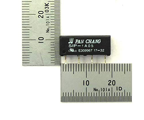 GB Reed Relay GB-RLY-1A5V-SIL with ruler for scale