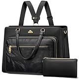 MATEIN Convertible Briefcase Backpack for Teacher, 3 in 1 Purse Women Tote Bag Fits 15.6' Laptop, Waterproof Leather Backpack Tote, Womens Laptop Tote Bag for Work College, 2 pcs set