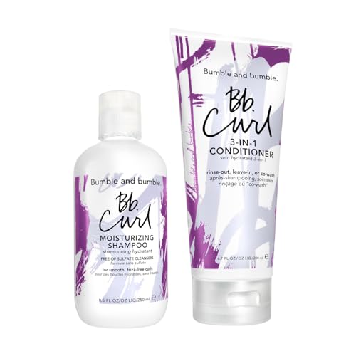 Bumble and bumble. Curl Moisturizing Shampoo + Curl 3-in-1 Conditioner Full Size Set | For Moisturized Coils, Curls, and Waves | Frizz Control + Color Safe | With Coconut, Avocado + Jojoba Oil