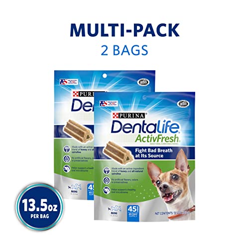 Purina Dentalife Activfresh Daily Oral Care Mini Dog Chews - (2) 45 Ct. Pouches #TOP1
