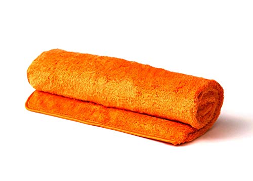 Irisana - Toalla de Baño de Microfibra - Naranja - 120 x 80 cm - Es Suave y Delicada - No Suelta...