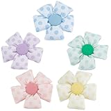 CABODYALS 10 cinta de Tela de Lunares 5D de 3 colores, Lazos de Flores de Hojaldre, Parches Florales de Dibujos Animados, Apliques, Adornos, Reparación para Coser, Hacer Adornos, Broches, Decoración d