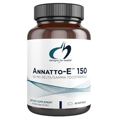 Designs for Health Annatto-E 150mg Tocotrienols - DeltaGold Vitamin E Complex Supplement with Delta  Gamma Tocotrienols - Cardiovascular, Healthy Aging  Antioxidant Support - Non-GMO 60 Softgels