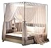 Produktbild Yoeoefuo Moskitonetz Himmelbett Moskitorahmen 180x200cm 180x220cm 200x220cm Queen-Size Doppelbett Mückennetz Für Zuhause Betthimmel Edelstahl-Halterung Mückenzelt Metallständer (Size : 180x200cm)