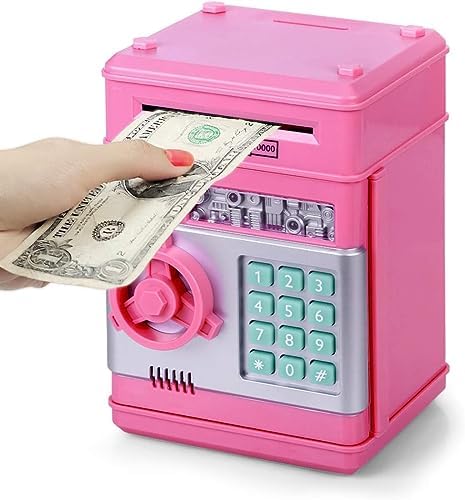 Refasy Piggy Bank Cash Coin Can ATM Bank Electronic Coin Money Ba...
