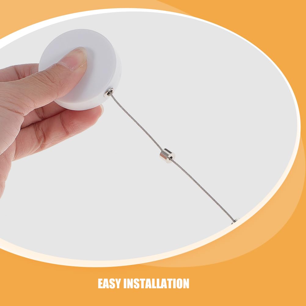 jojofuny 1 juego de cable retráctil con carcasa Abs, cuerda de seguridad con función de recuperación automática para protección antirrobo de dispositivos digitales y accesorios para exhibiciones