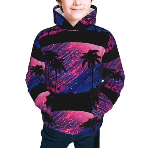 Peony Rose Kid Hoodies Boys Sweatshirts Girls Pullover with Pocket3