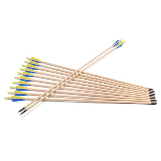 5 Stück Holzpfeil mit Saugnapf 50 cm für Pfeil und Bogen 2 TY Archery 12 Stück Holzpfeile Pfeile Holzpfeil Recurvebogen Sportbogen Bogenschiessen 28 Zoll