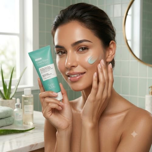 Image of Aloe&Me Clear Glow Creme Gel, Pore Shrinking & Dark Spot Treatment, 50g, For Dry to Sensitive Skin