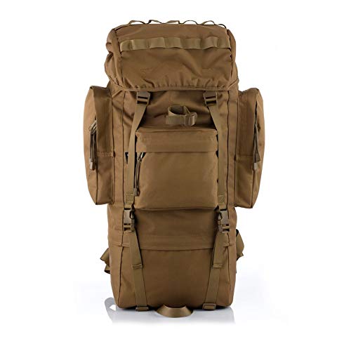 Tan Mastiff Outdoor Adventure Rucksack MOLLE Hiking Camping Gear Travel Survival Functional Backpack