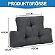 HAVARGO zurück Kissen für Recliner Lendenwirbelstützkissen weich und flauschig Memory Foam/PP-Baumwolle zurück Unterstützung Kissen dick Lendenwirbelkissen für Stühle, Recliners, Couch -Grau